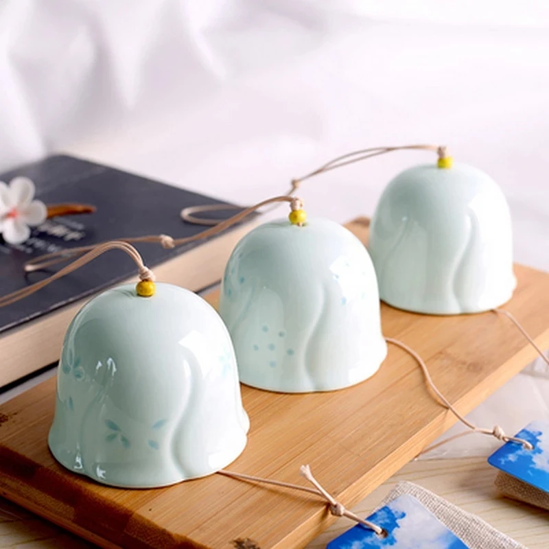 Японский керамический ветряной колокольчик домашнее украшение для двери