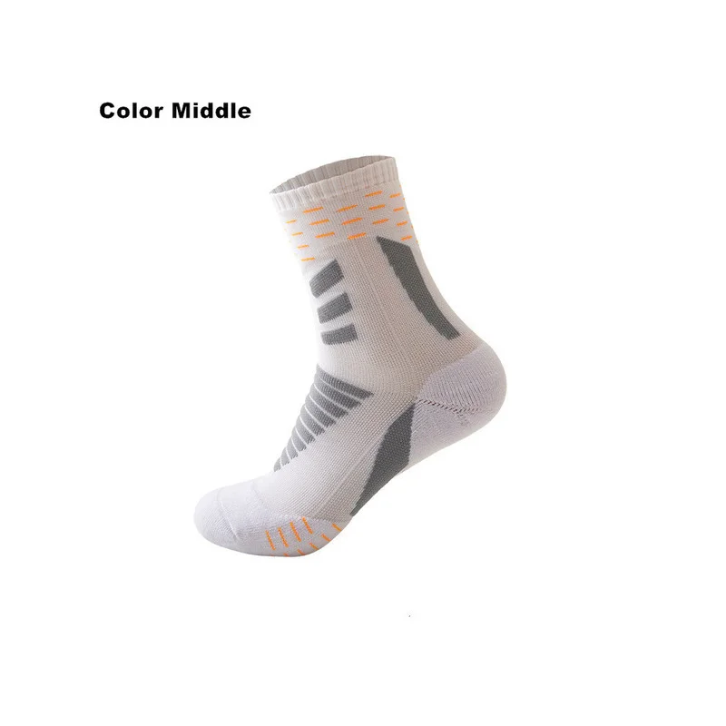 Спортивные полувысокие носки для бега хлопковые толстые махровые летние мужские