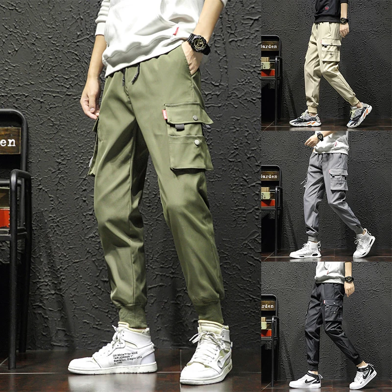 

Cargo Men Pants Men joggers sport Cargo Trousers Loose Sweatpants Hip Hop Streetwear Men Casual Pants Boys