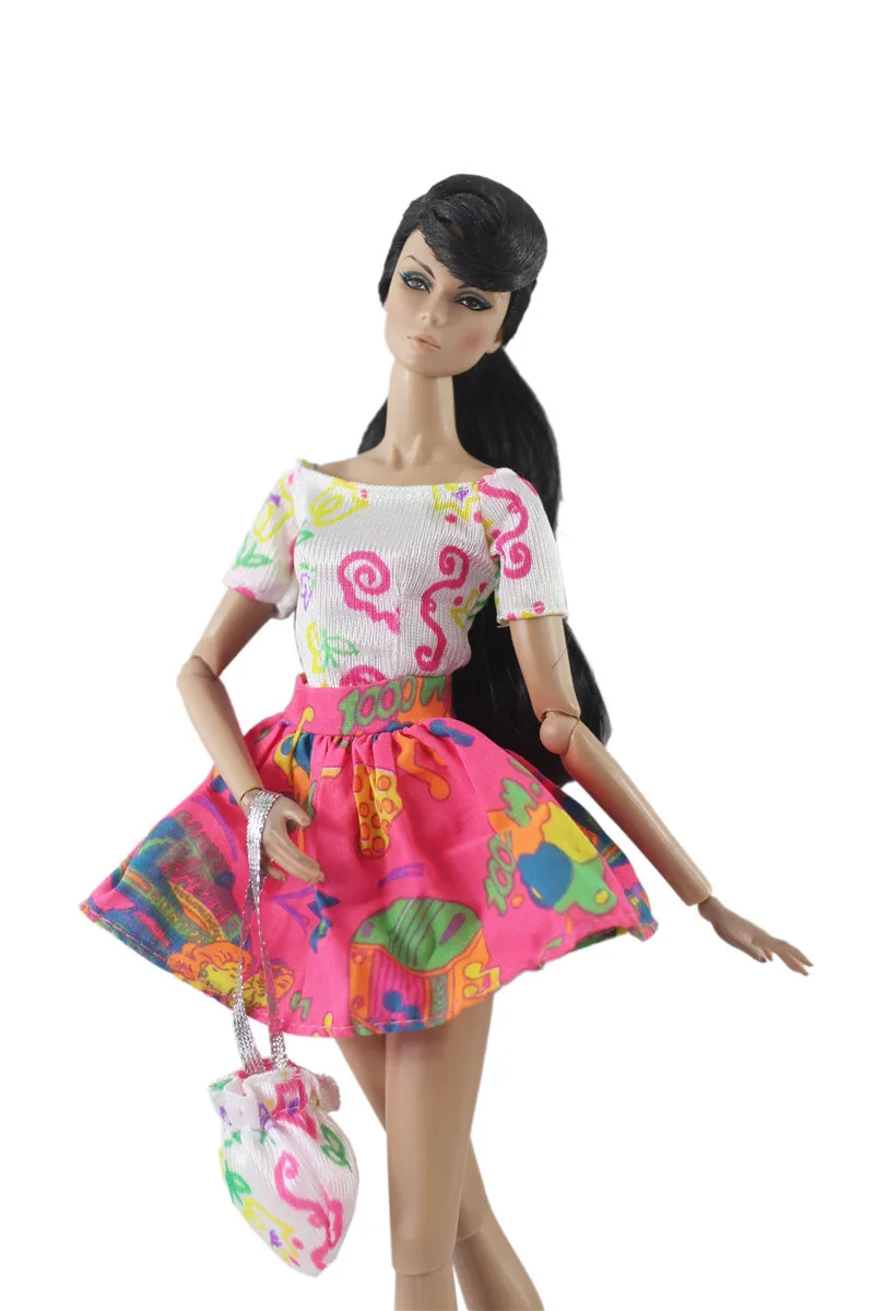 

Fantasy Princess Pink Skirt Outfit for Barbie 11 Inches BJD FR SD Doll Clothes Dollhouse Roll Play Accessories