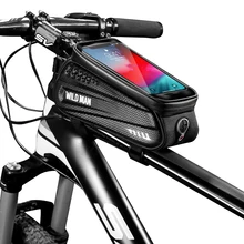 New Bicycle Holder Frame Front Top Tube Cycling Bag Waterproof Phone Holder Case Touchscreen Bag MTB Stand Phone Pouch