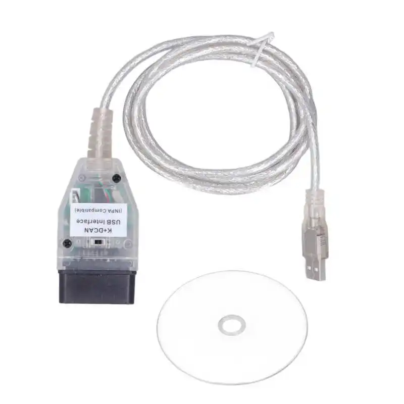 

Автомобильный диагностический кабель K + DCAN OBD2 USB-кабель интерфейс с переключателем Замена для серии 1 E81 E82 E83 E87 E88 2004 ‑ 2011