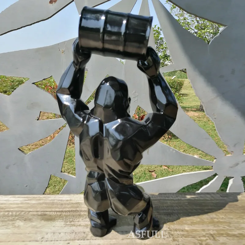 Большая креативная статуя KingKong из смолы фигурка бюста гориллы модель коробка для
