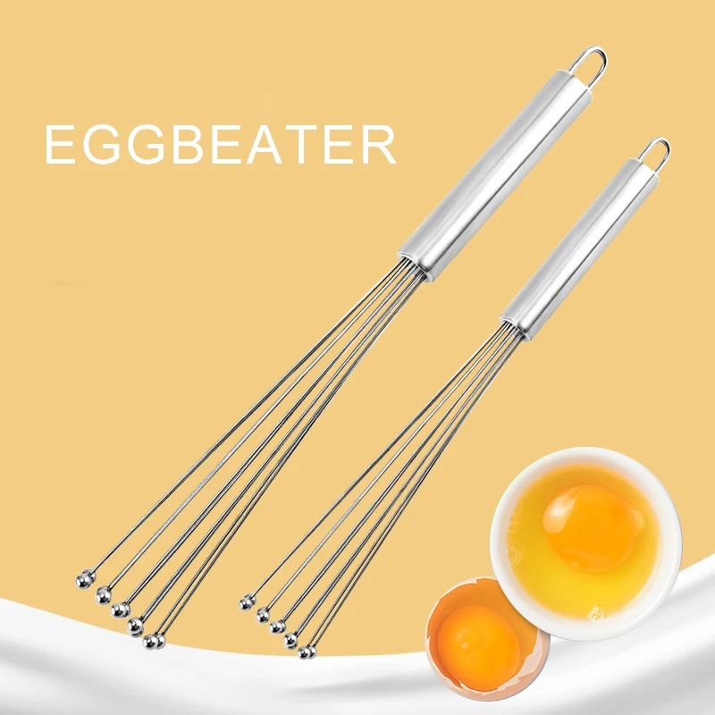 

Kitchen Whisks 12inch Stainless Steel Ball Whisk Wire Egg Whisk for Cooking Blending Whisking Beating Egg Mixer Baking Tool