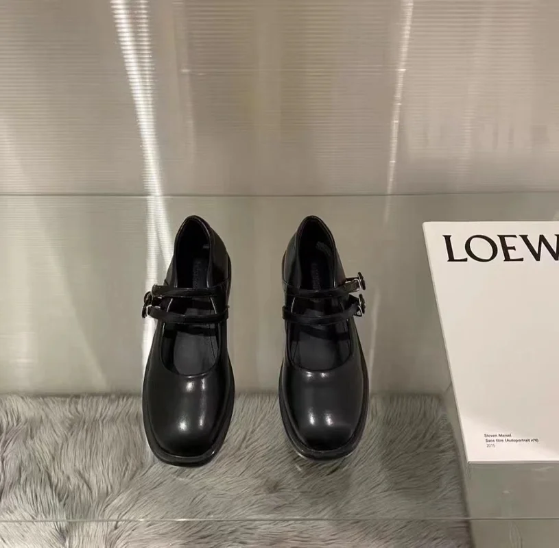 

Женские туфли на платформе, черные кожаные Туфли Мэри Джейн в японском стиле для студентов колледжа, весна-лето, 2021