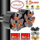 12 лезвий, черный камин, рабочая деревянная горелка, экологически чистый тихий вентилятор, зимнее эффективное распределение тепла