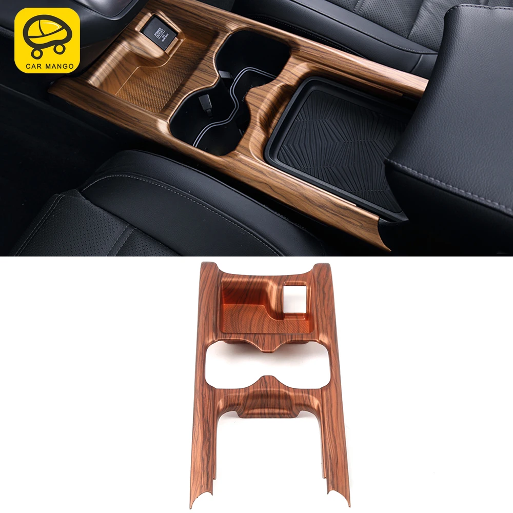 

Автомобильные аксессуары CarManGo, передний центральный держатель стакана для воды, панель, отделка, Обложка, рамка, наклейка, украшение для Honda CR-V 5th 2017-2021