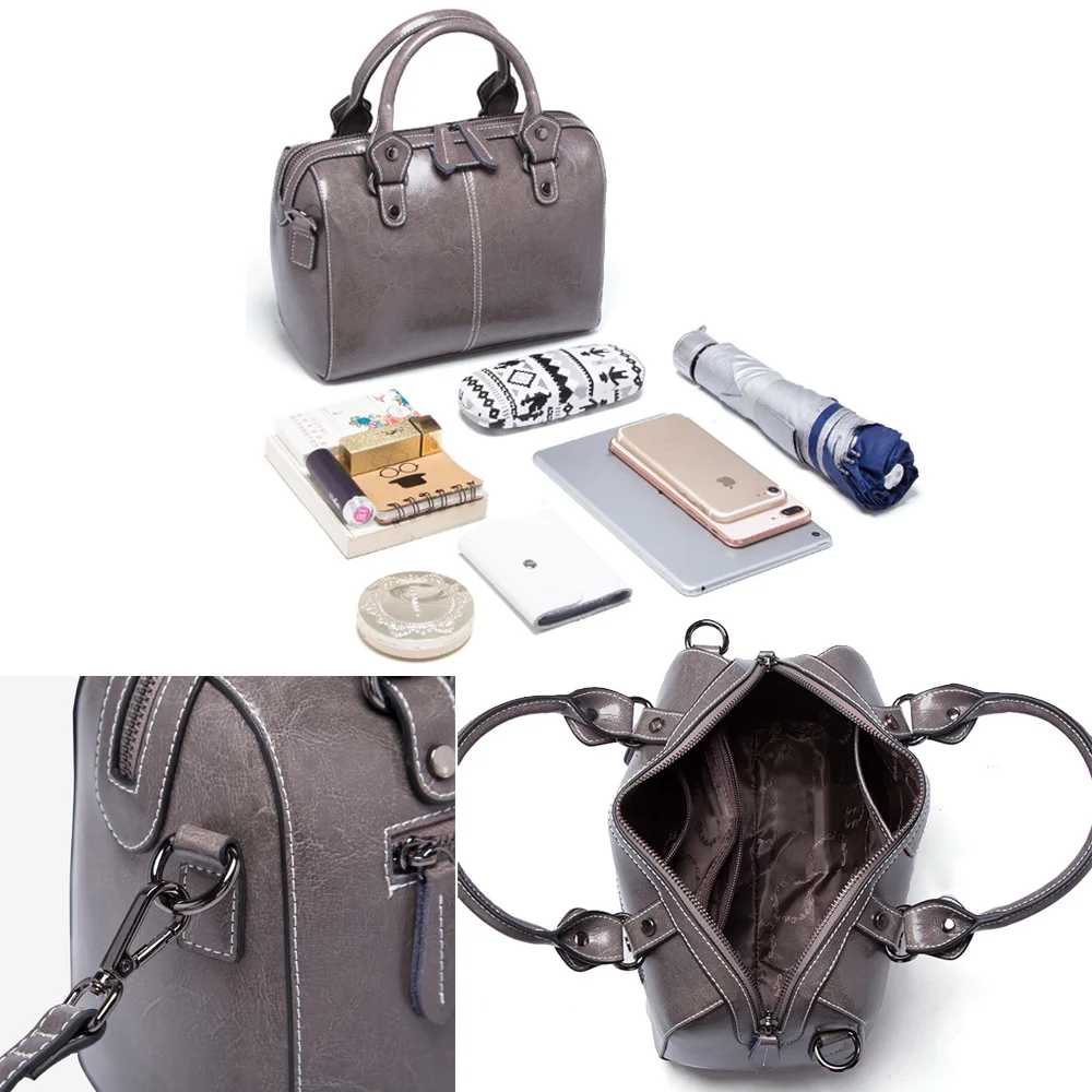 Реальной Коровы Кожаные Женские Сумки Женщины Плеча Неподдельной Кожи Сумка