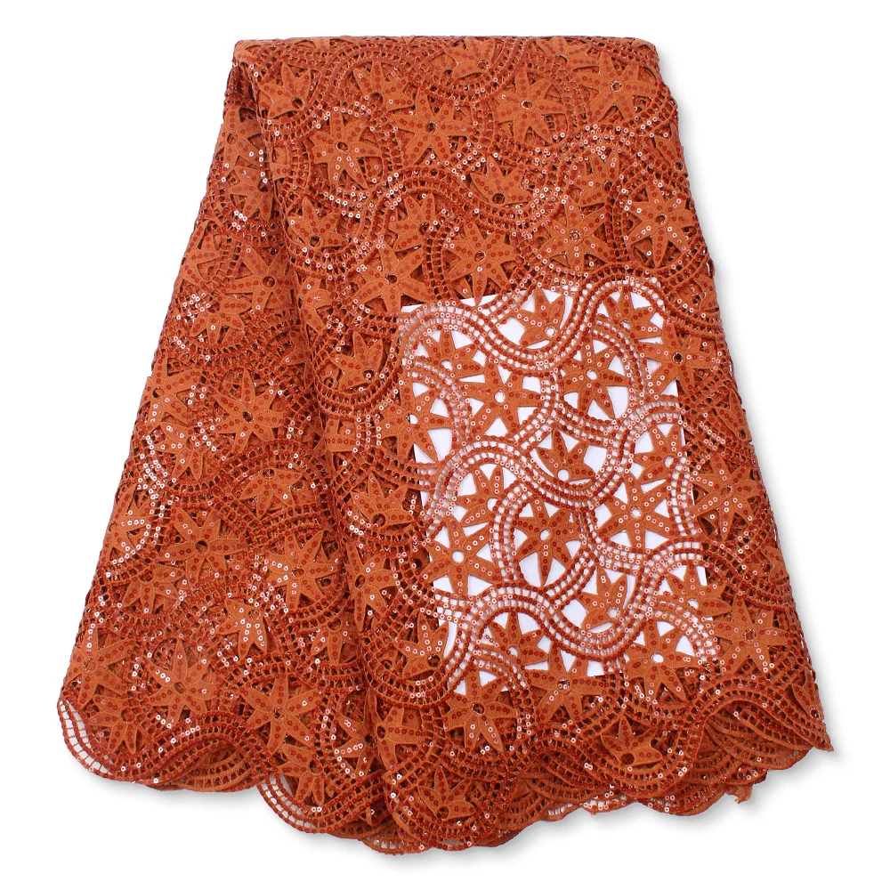 

Green African Sequins Lace Fabric Embroidery Nigerian Lace Fabrics 2021 High Quality Lace French Lace Fabric For Women NI4615-1