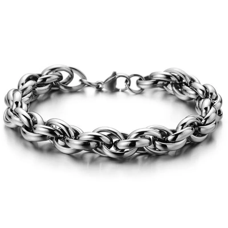 

Titanium Steel Star Same Style Punk Bracelet Thick Bracelet Domineering Cast Pure Stainless Steel Bracelet Happy Twist Bracelet