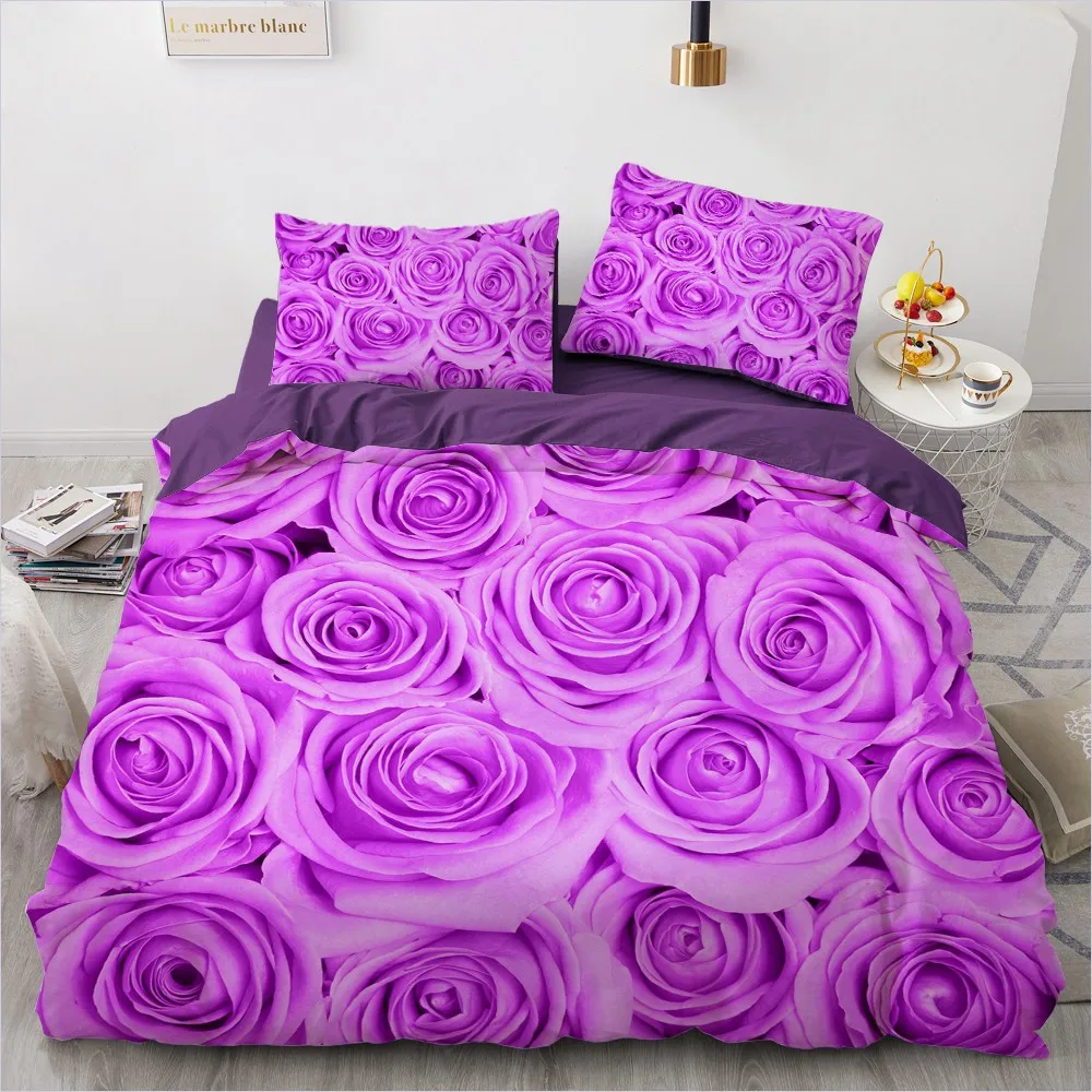 3D Custom Bedding Sets Flower Plant Duvet Quilt Cover Set Comforter Bed Linens Pillowcase King Queen Full Double Home Texitle | Дом и сад