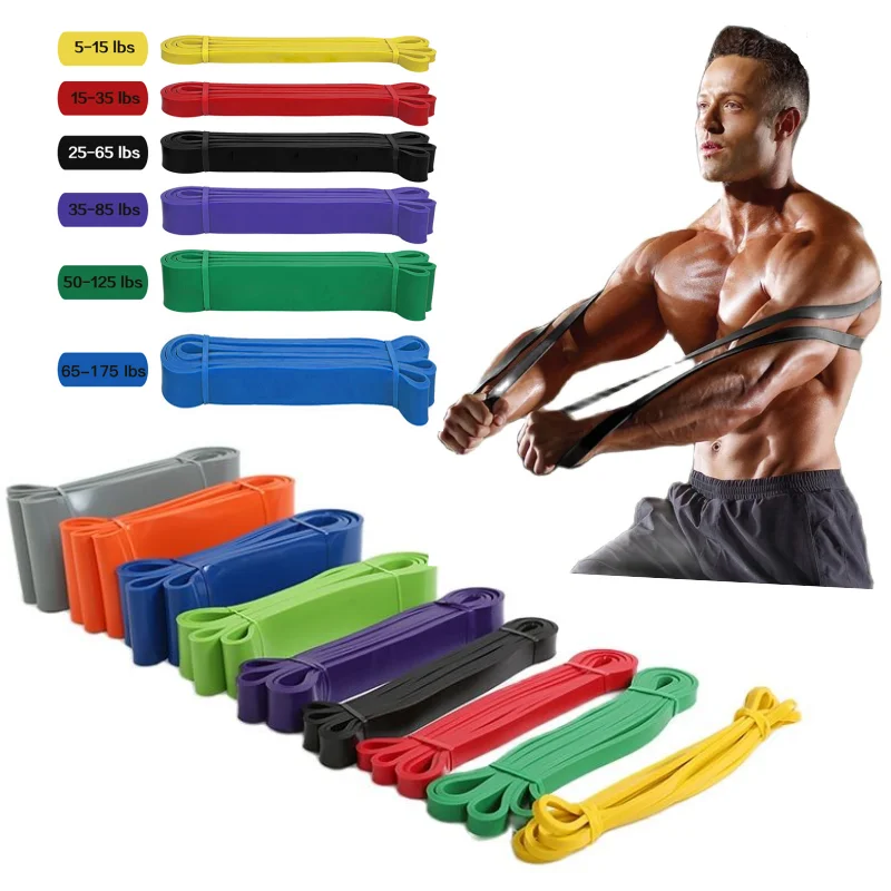 Resistance Bands Exercise Elastic Natural latex Workout Ruber Loop Strength rubber band for Fitness Equipment Training Expander | Спорт и