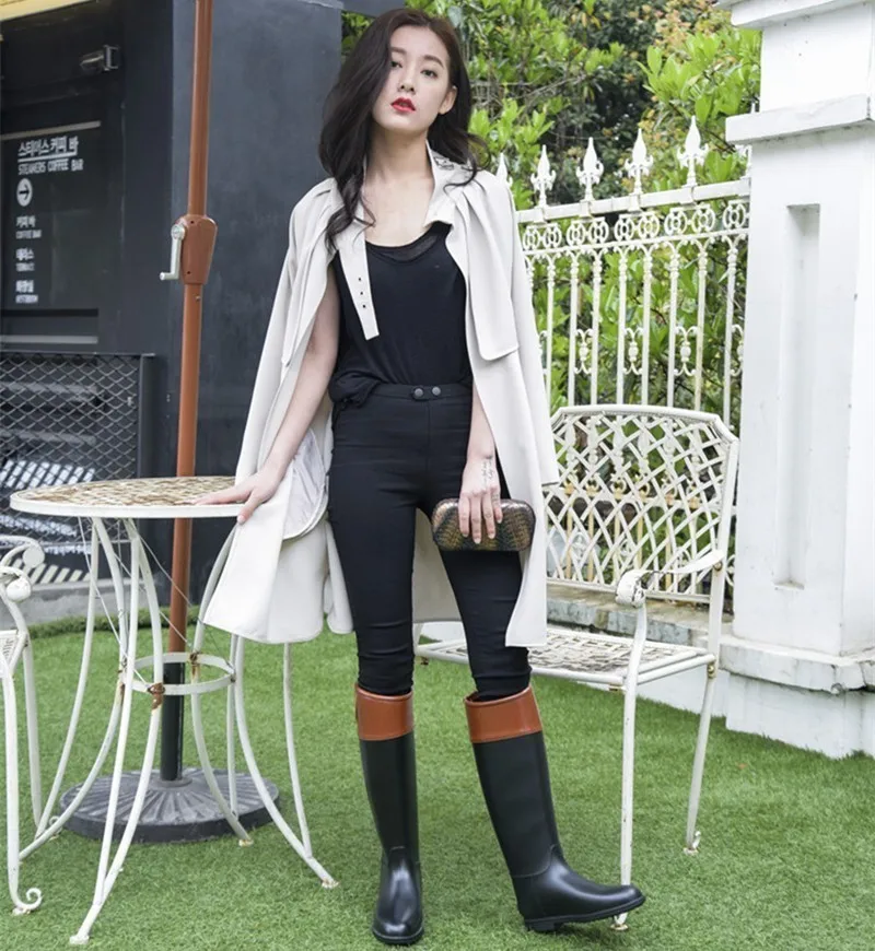 Женские резиновые сапоги фирменные из ПВХ высокие кроссовки для рыбалки