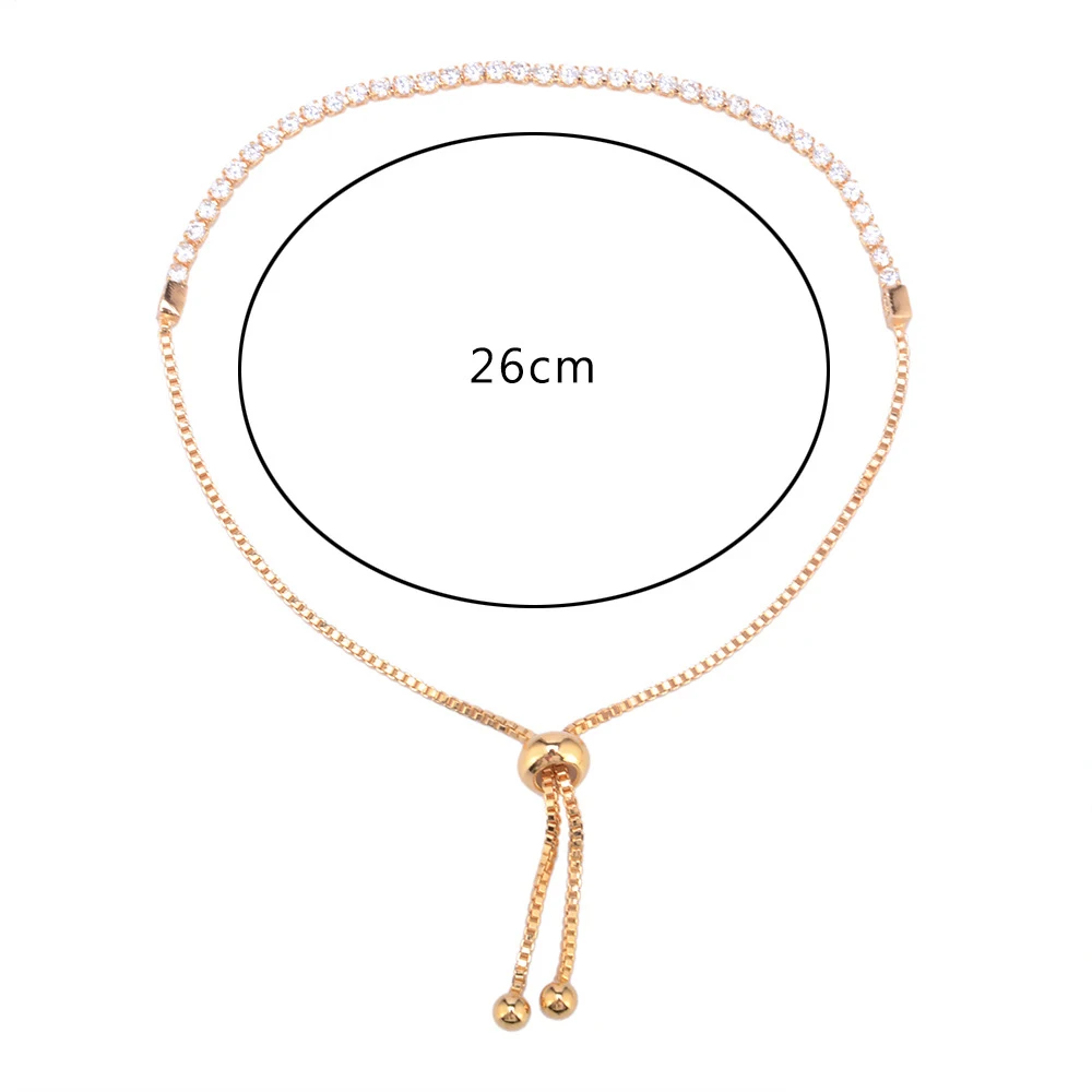 Кристальный пуш потяжный браслет Роскошные браслеты для женщин длинная цепочка