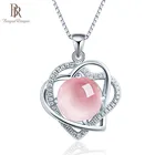 Женское Ожерелье в форме сердца Bague Ringen, подвеска из серебра 925 пробы, 6 цветов на выбор