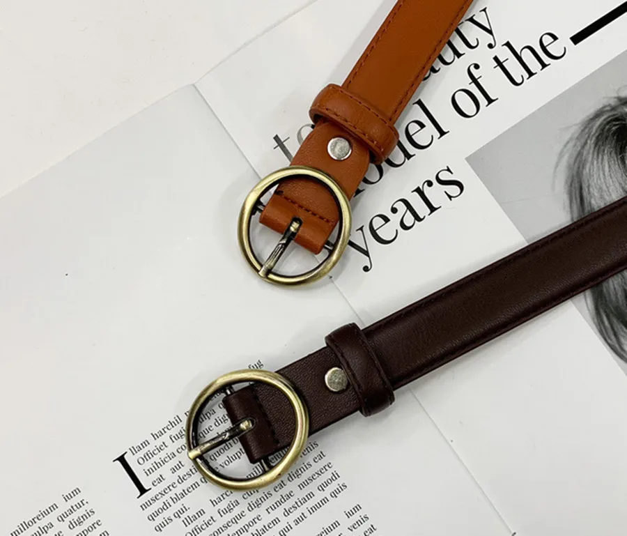 Новинка Весна 2020 корейский женский ремень из искусственной кожи с овальной