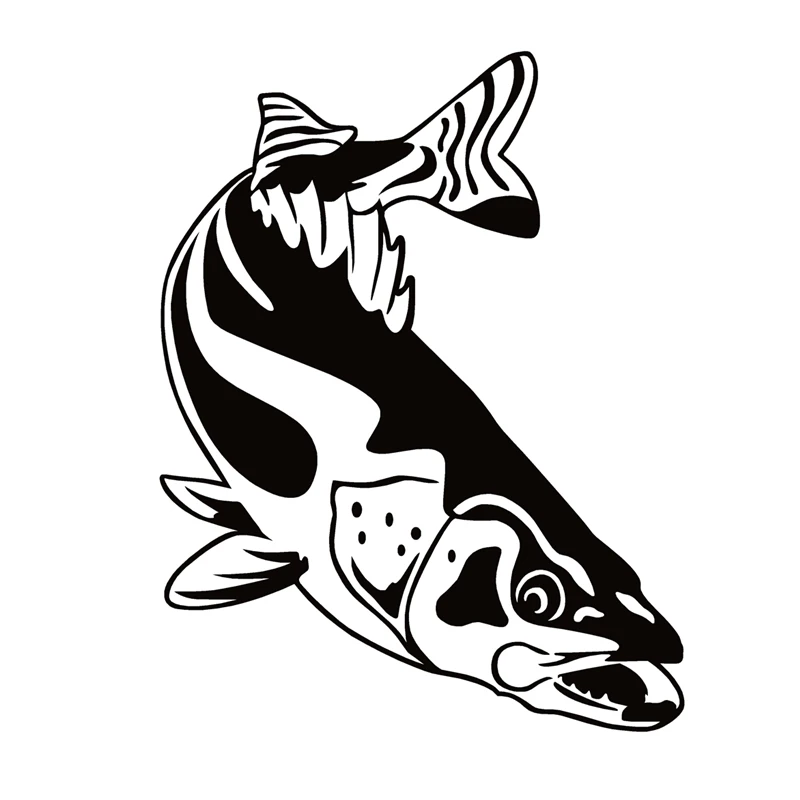 

40739# 19.5x15 cm Die-Cut Vinyl Decal Walleye Car Sticker Waterproof Auto Decors on Car Body Bumper Rear Window