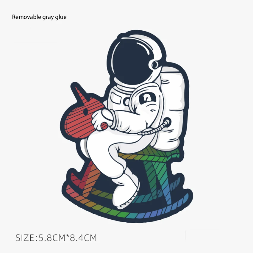 

1pcs Cartoon Cosmonaut Colorful stickers PVC Waterproof Sticker Computer Decoration Stickers for Luggage Box,Skateboard,Phone