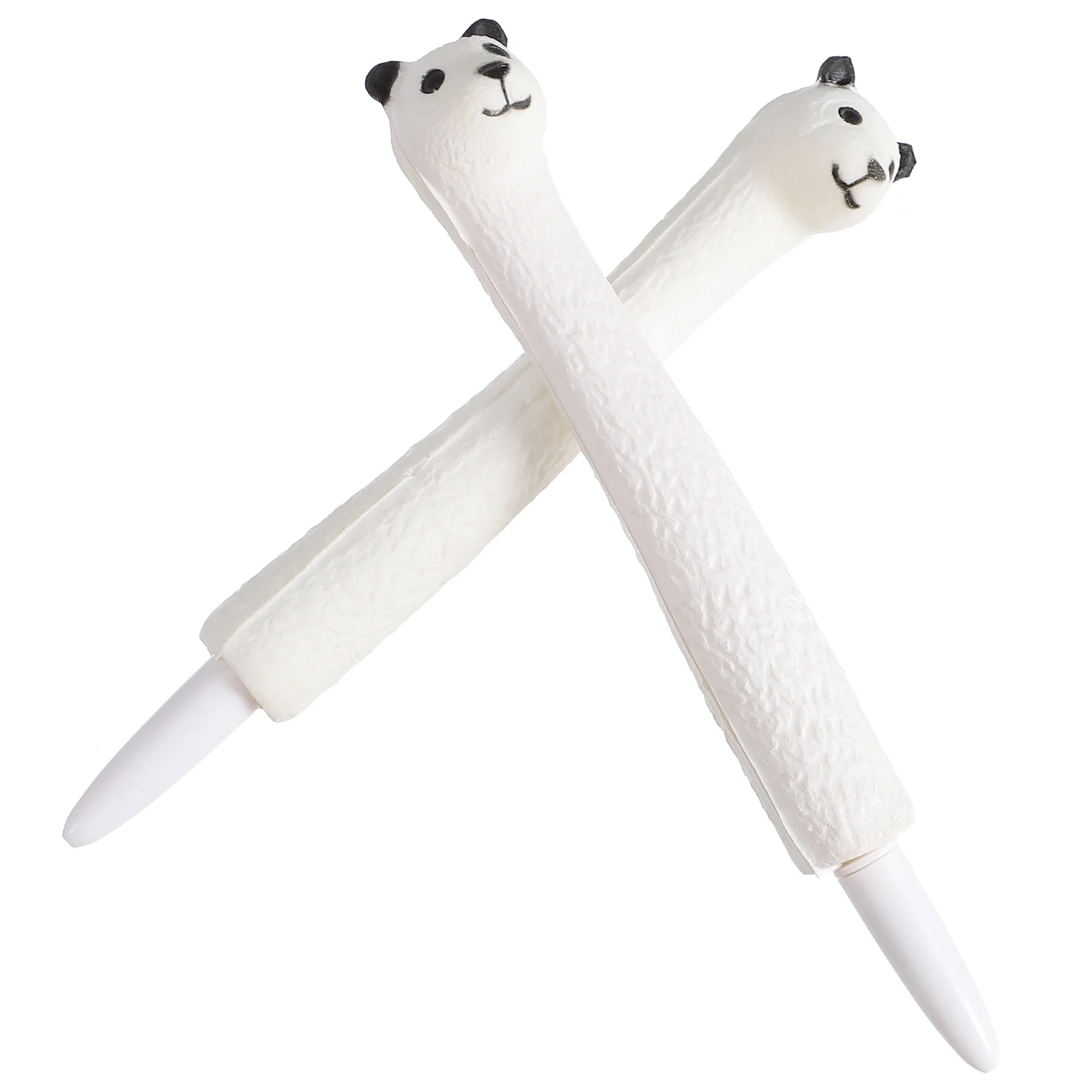 

2pcs Lovely Cartoon Stress Reliever Pens Alpaca Ink Pens Writing Pens