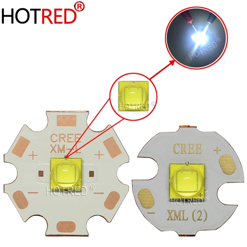 

Original CREE XLamp XM-L3 XML3 Cold White 17W SMD5050 LED Light Emitter Diode for flashlight DIY Part With Copper Aluminum Board