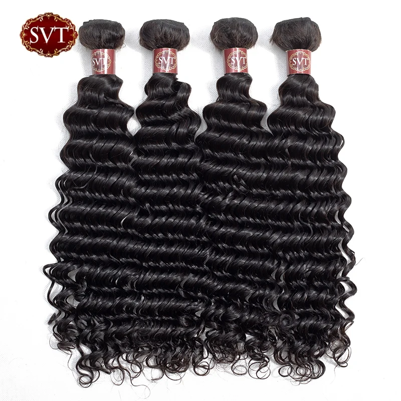 SVT волосы не Реми глубокая волна пряди можно купить 3 или 4 шт./партия малазийские