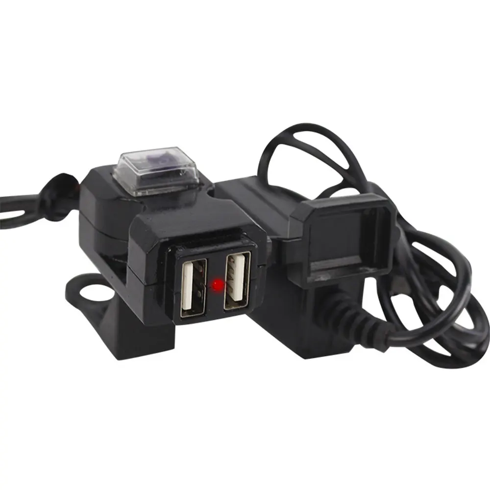 12V-24V USB мотоцикл на руль Dual разветвитель Зарядное устройство Мощность адаптер для