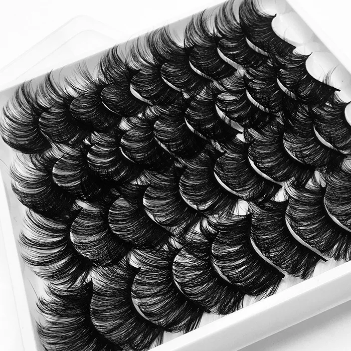 

18 Pairs 25 Mm Faux Mink False Eyelashes Natural Bulk 8d Fake Eye Lashes Faux Cil Fluffy Lashes Book Nep Wimpers Sztuczne Rzesy