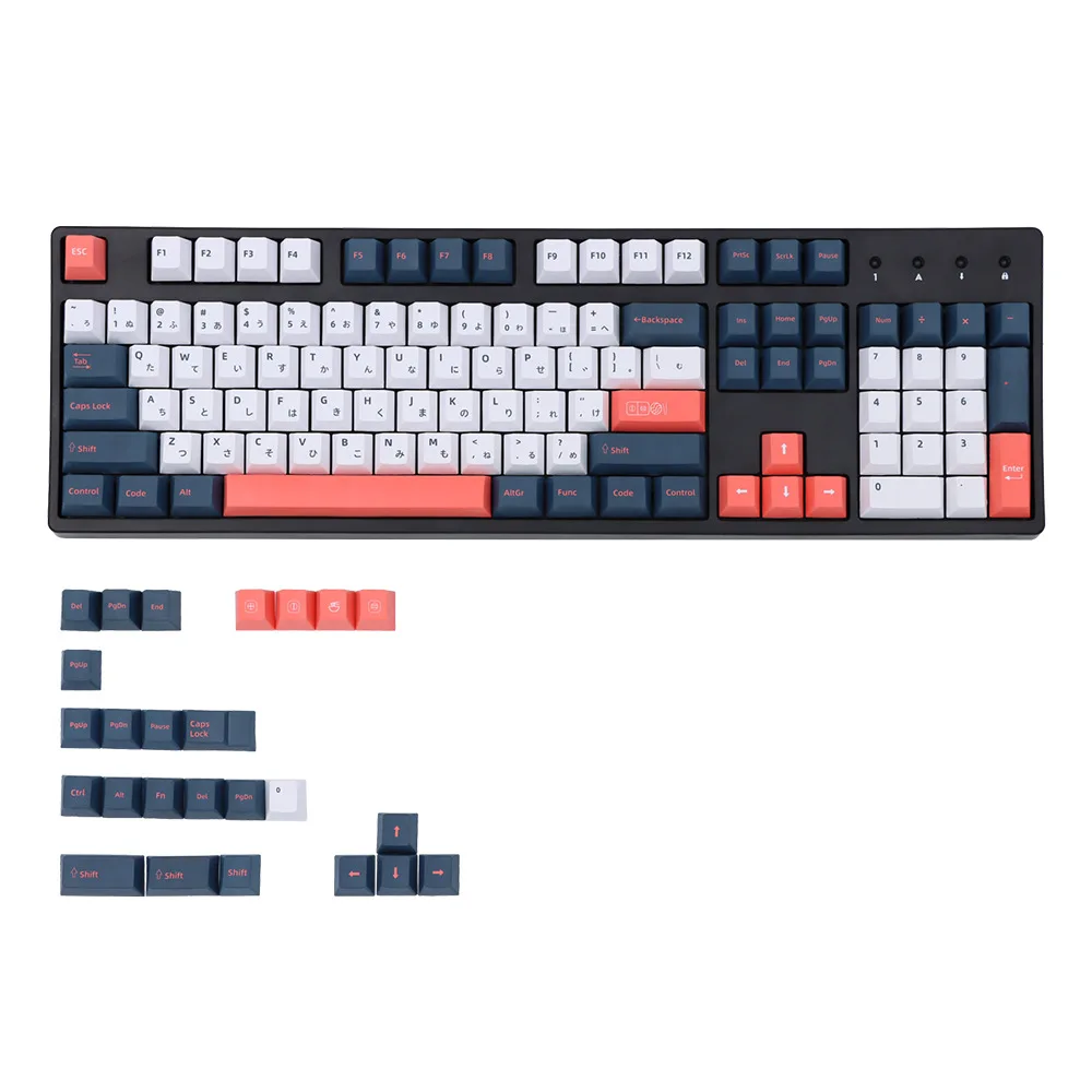 

Bento 129 Keys Keycap Set Cherry Profile PBT Sublimation Japanese Keycaps for Mechanical Keyboards