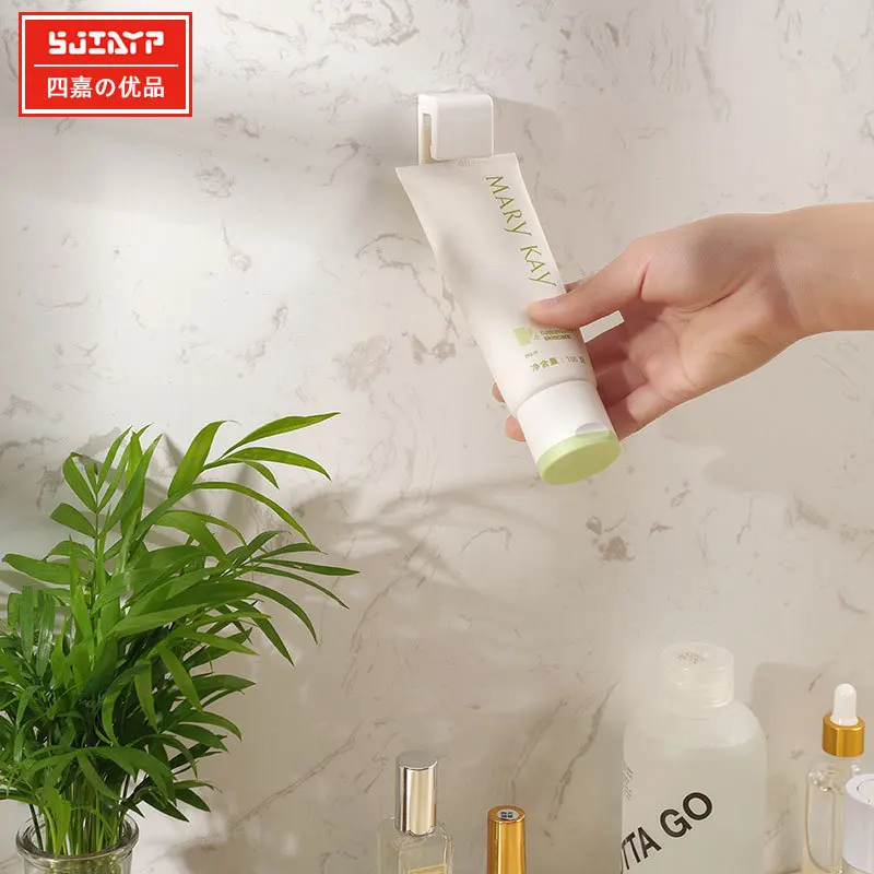 

SJIAYP Adhesive ya gao jia Sanitary Ware Hook Cleansing Foam Cleanser Cosmetics Soft Bottle Storage Clip Free Punched