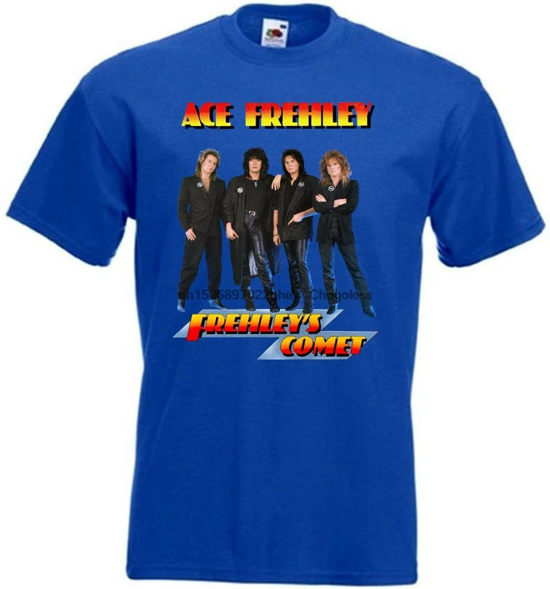 Ace Frehley's Comet v4 футболка hard rock blue все размеры S-5XL | Мужская одежда