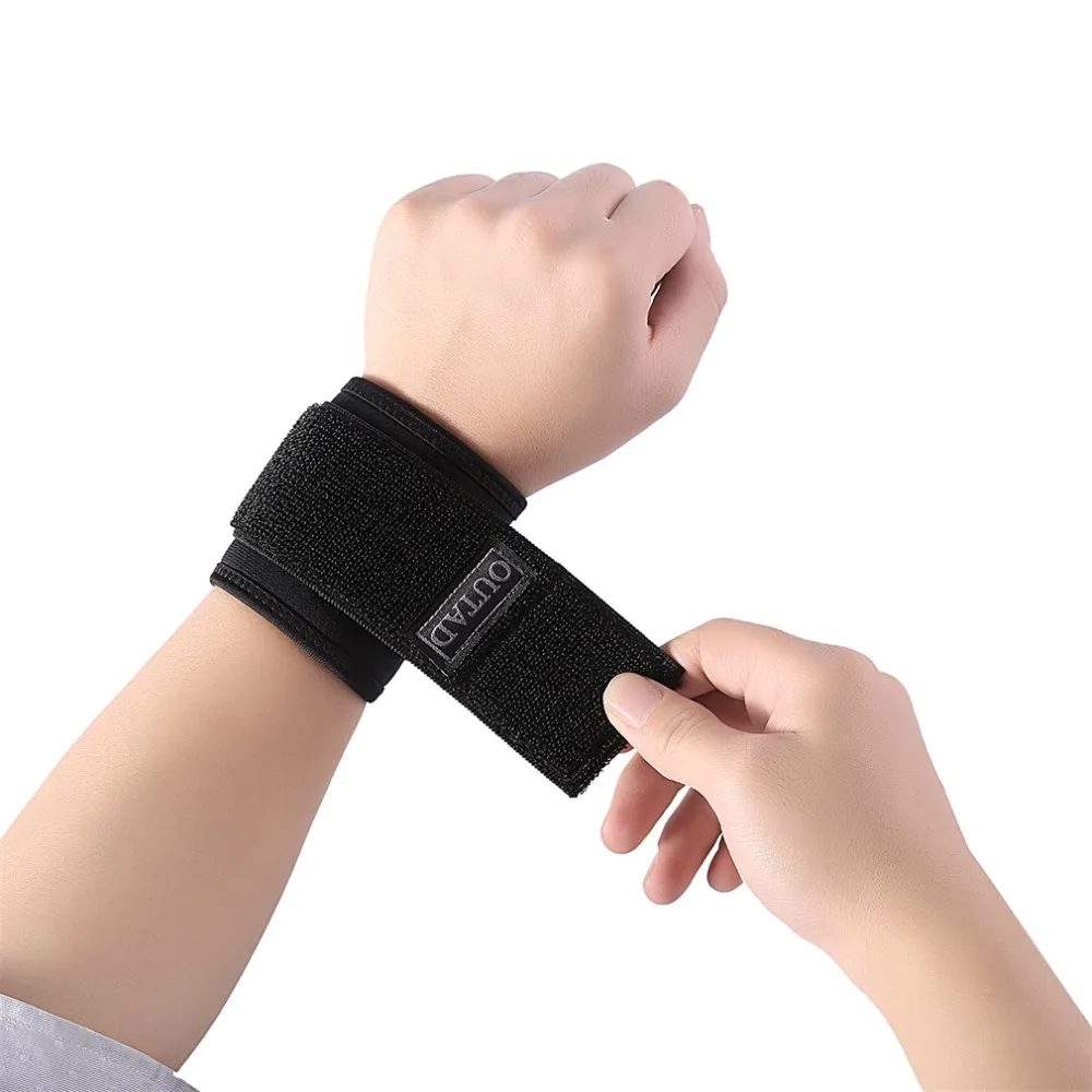 2018 черный Регулируемый спортивный браслет на запястье повязка поддерживающий