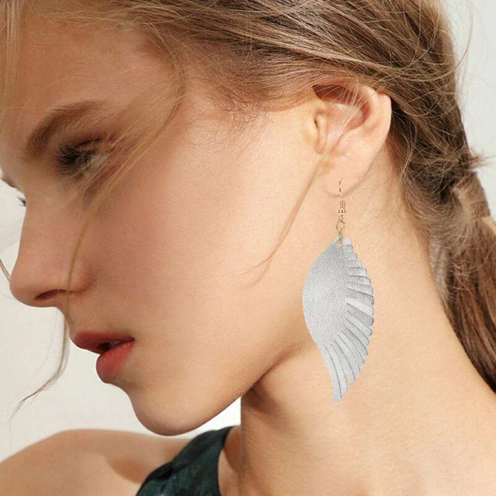 Женская обувь из искусственной кожи запасами ивовых деревьев лист висящие капли