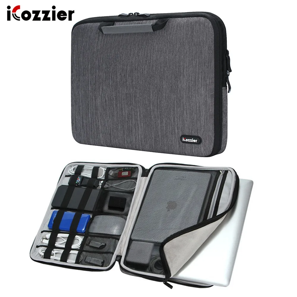 Купи ICozzier 11.6/13/15.6 Inch Handle Electronic Accessories Laptop Sleeve Case Bag Protective Bag for 13" Macbook Air/Macbook Pro за 1,199 рублей в магазине AliExpress