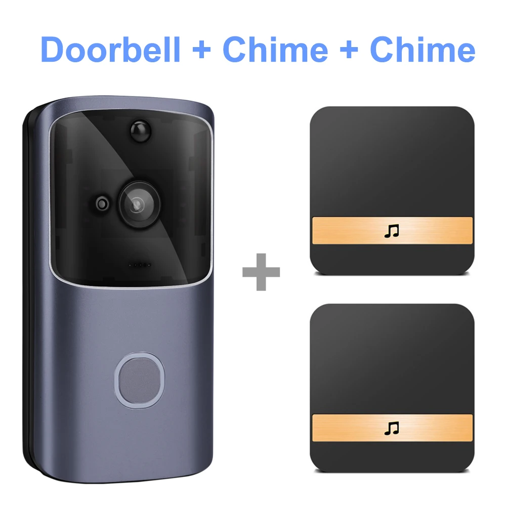 Option 3 HISMAHO wifi дверной звонок видео домофон 720P HD беспроводной умный дом IP дверной Звонок камера охранная сигнализация ИК Ночное Видение - Цвет: Option 3