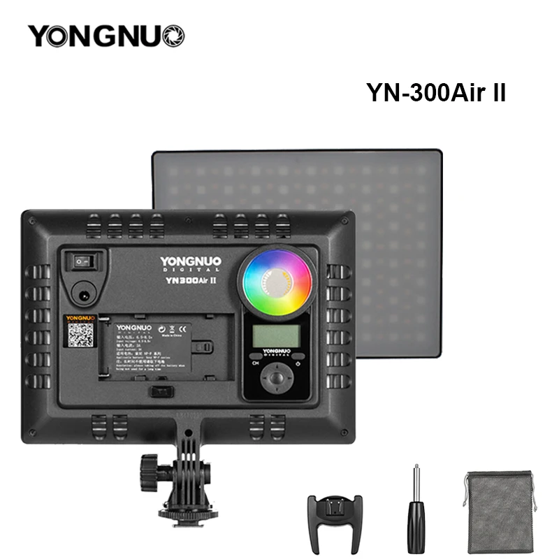 Дешево Светодиодная лампа для видеосъемки YONGNUO YN300AIR II RGB светодиодный Камера видео светильник, опционально Батарея с Зарядное устройство Комплект ... Pаспродажа Светодиодная лампа для видеосъемки YONGNUO YN300AIR II RGB светодиодный Камера видео светильник, опционально Батарея с Зарядное устройство Комплект ...