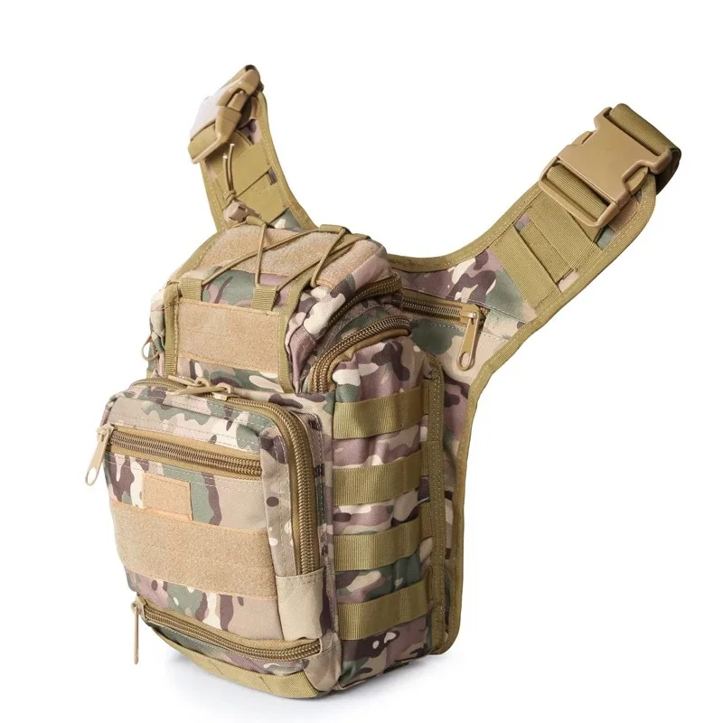 

Tactical one shoulder two shoulder large saddle bag waterproof Oxford cloth camouflage photography messenger bag