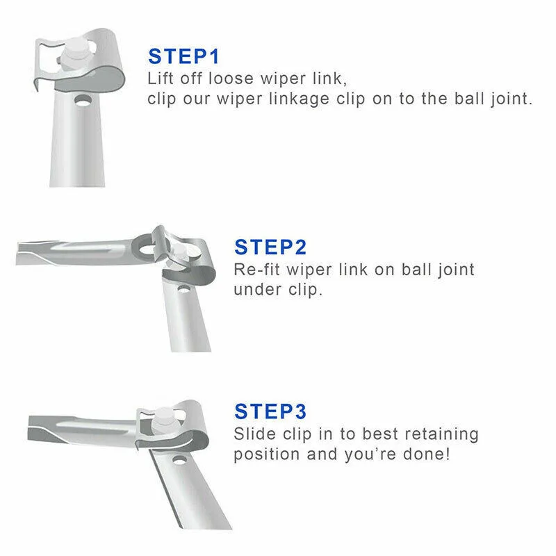 

100% Brand New Linkage Repair Clips Accessories Rods Spring Kit Silver
