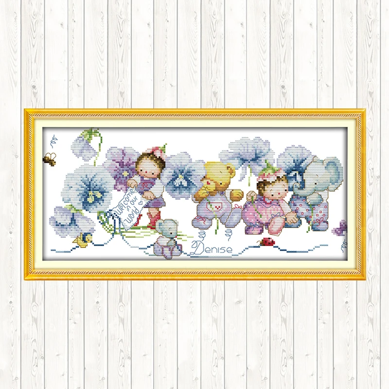 Рождественские мишки узоры для вышивки крестом DMC наборы рукоделия Набор 14ct 11ct