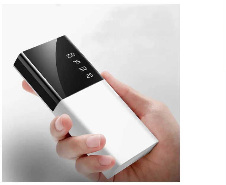 Лидер продаж портативный внешний аккумулятор 10000 мАч с 2 USB портами и ЖК дисплеем
