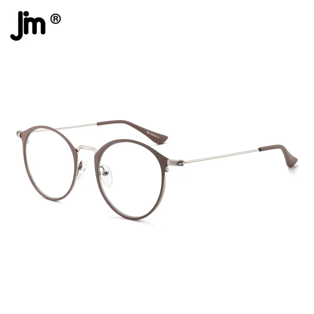 

JM Ultralight Round Computer Glasses Women Men Blue Light Glasses ZTMG0133