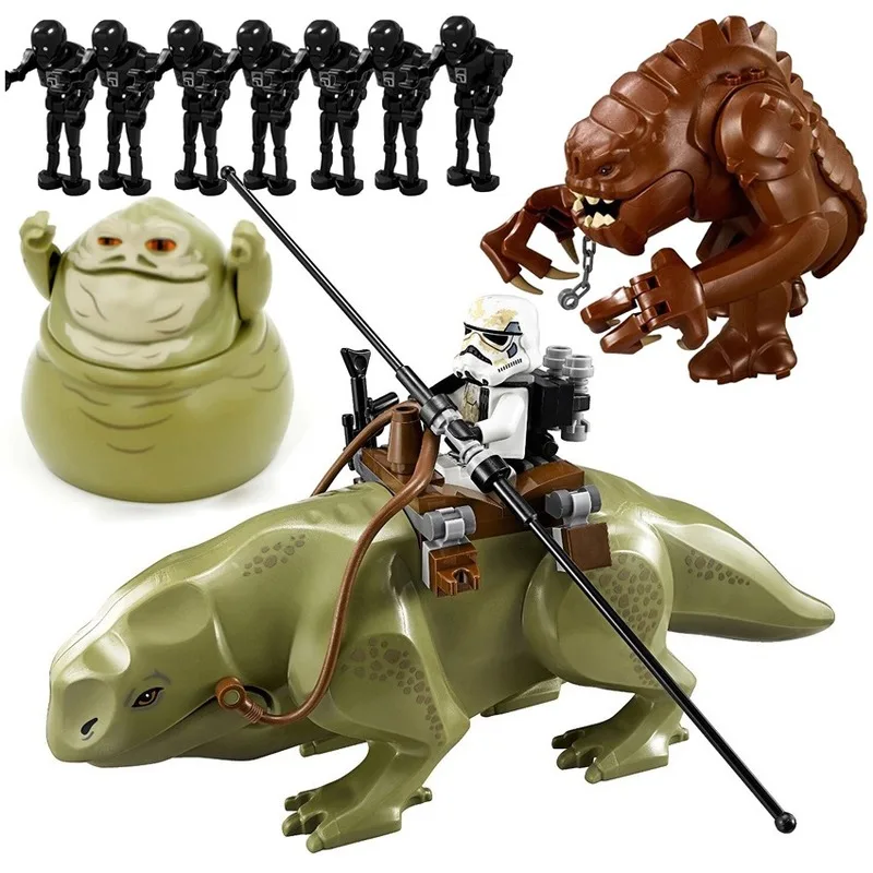 Rancor Planet кубики на тему фильмов модель мультфильм игрушки Дети Dewback совместим с
