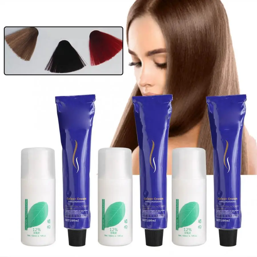3 цвета краска для волос полуперманентный крем Восковая домашнего салона|Чаши