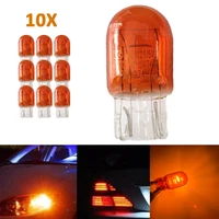 new hot 10 pcs t20 7443 w21 5w clear glass drl turn signal brake stop tail lights bulb car accessories dropshipping in stock