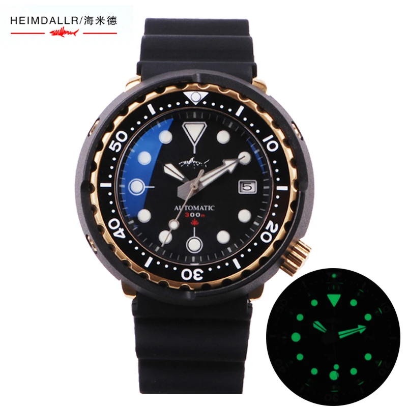 

Heimdallr Tuna Diver Watch 300M Waterproof 47mm Black PVD Coated NH35A Sapphire Crystal Automatic Watch Mechanical Luxury Brand