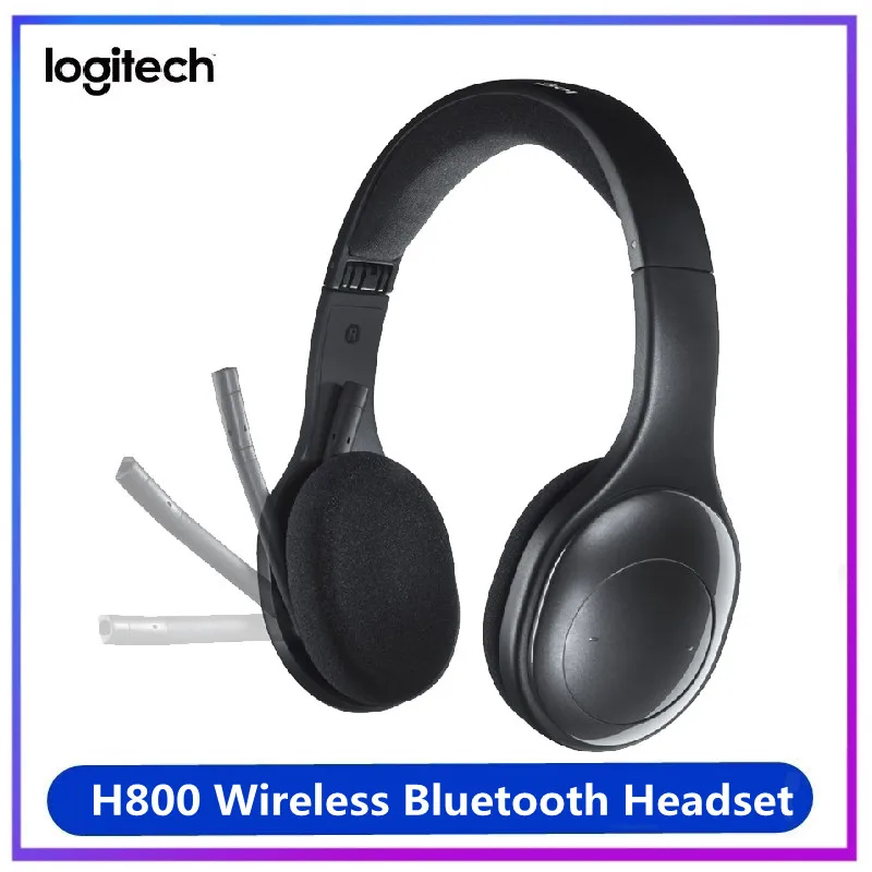 

Original Logitech H800 Wireless Bluetooth Headset With USB-A Receiver Foldable Portable Headphones Noisecancelling Microphone