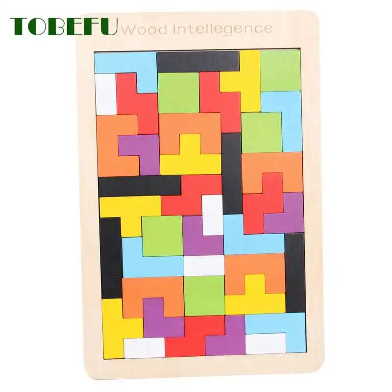 TOBEFU головоломки волшебный Tangram детская деревянная Развивающая игра Хобби Пазлы