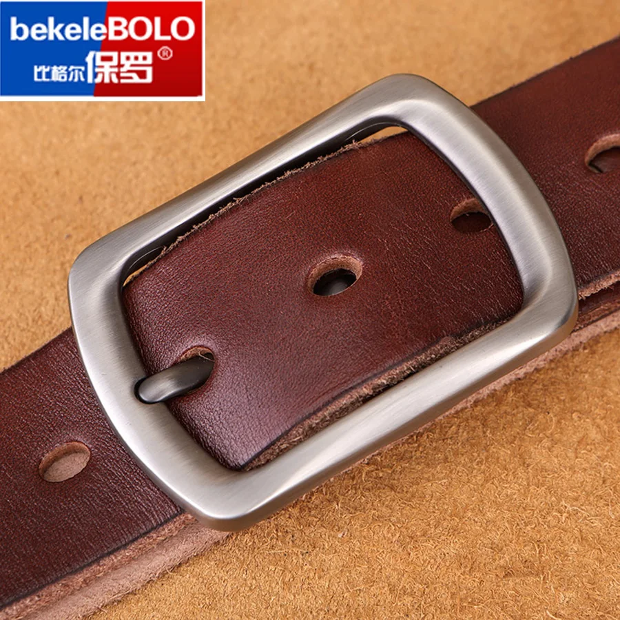 

Fashion Men's Belt Top Natural Genuine Leather Sturdy Buckle Men Vintage Belt Suitable for Jeans Casual Pants Cummerbund