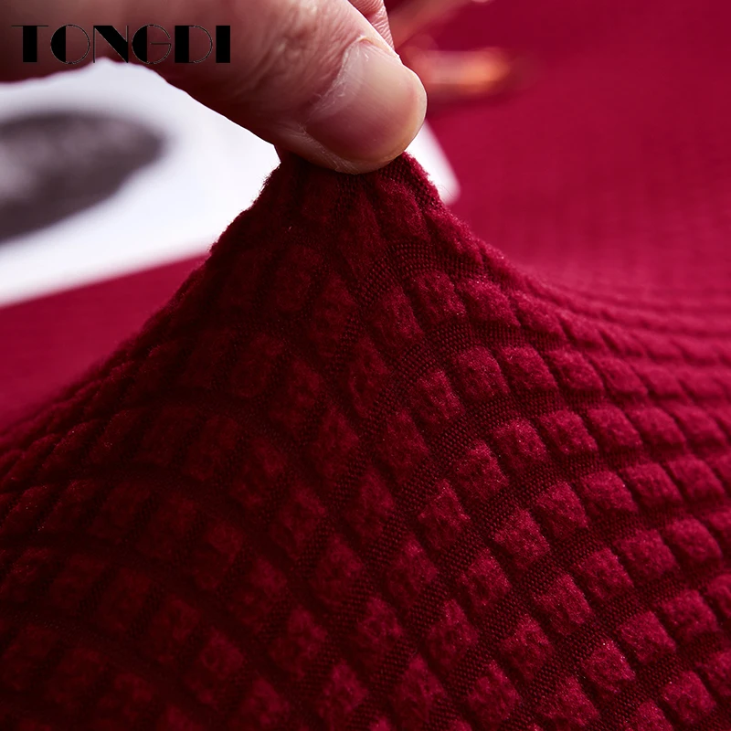 Однотонный эластичный клетчатый флисовый чехол TONGDI мягкий полиэстер