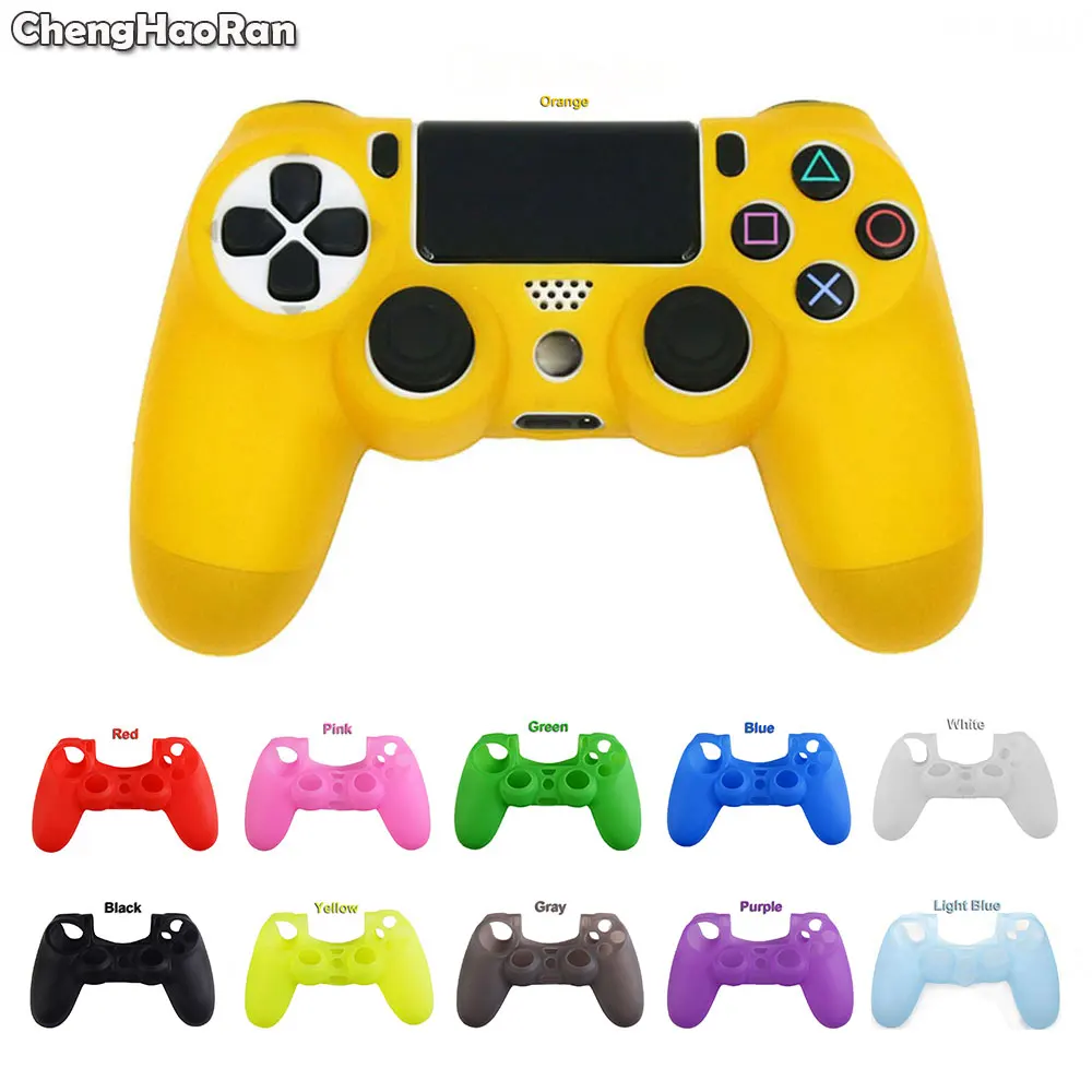 

ChengHaoRan Anti-Slip Soft Silicone Rubber Case Cover For Sony PlayStation Dualshock 4 PS4 DS4 Pro Slim Controller Skin Cover