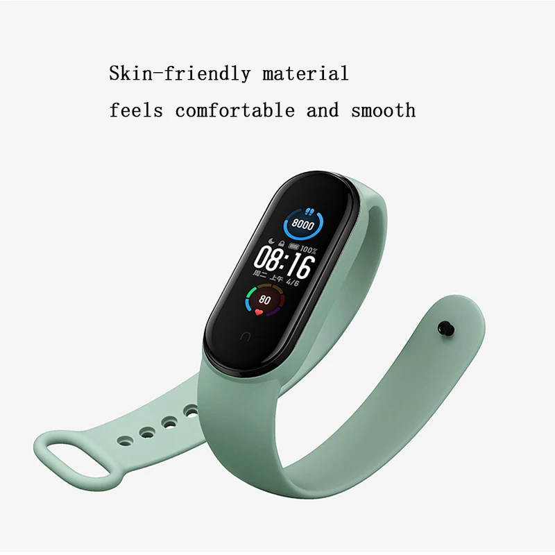 Silicone Strap For Xiaomi Mi Band 6 4 5 3  Sports Wristband SmartWatch Bracelet Mi band 6 5 band 3 Replace strap For Mi band 4